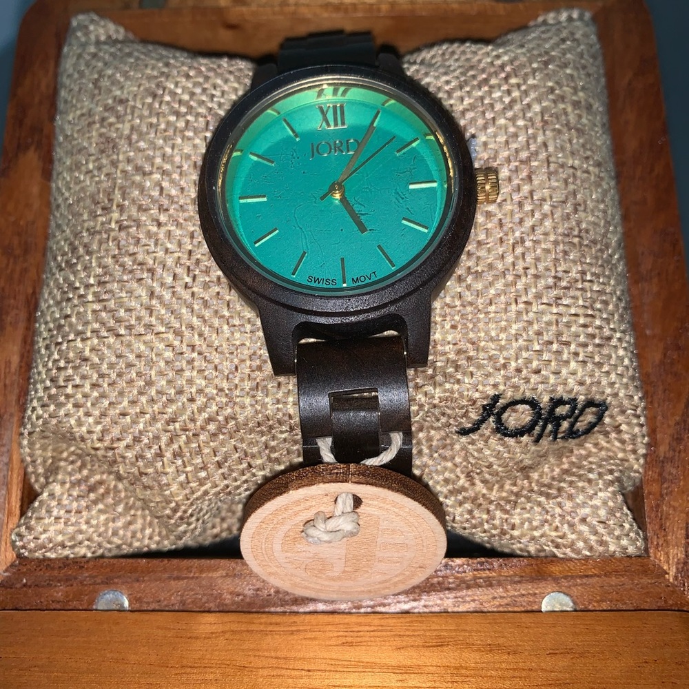 NWB JORD Unisex Frankie35 Series Handmade Wood Watch